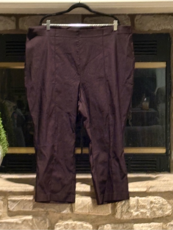 Raphael Pants - Women's Cropped Dress Pants in Deep Purple
